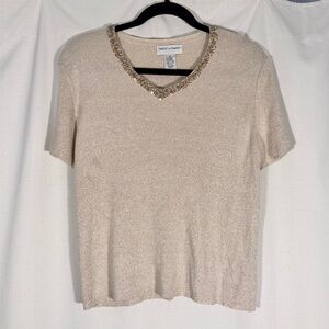 Vintage Draper’s & Damon’s Knit Beaded Top
